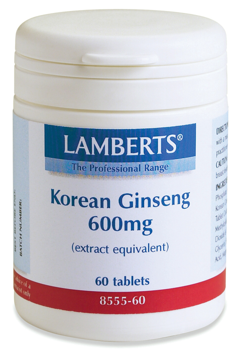 KOREANSK GINSENG 600mg (Asian Panax ginseng ginsenosider extrakt) (60 tabletter)