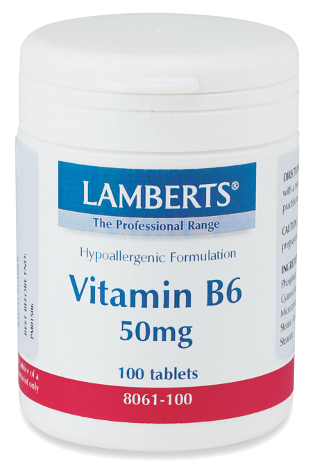 Vitamin B6 (pyridoxin) 50 mg tabletter (100 tabletter)