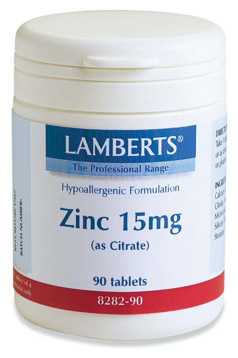 ZINKTABLETTER 15mg (som zinkcitrat) (90 tabletter) - för zinkbrist