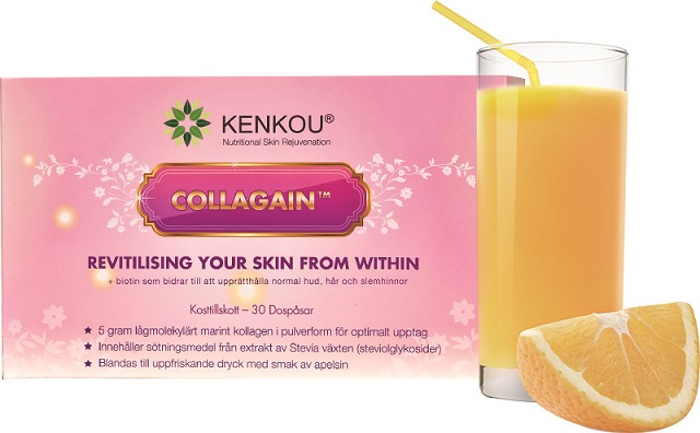 Collagain - 5 gram kollagen protein pulver kosttillskott för huden